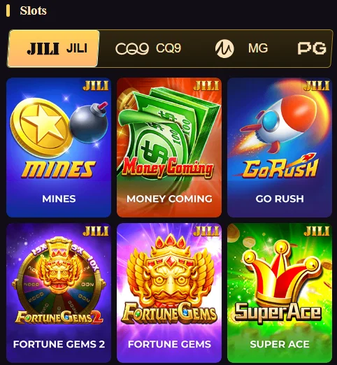Image showing available Slots games on 6Club